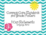 Third Grade Common Core Language Arts Posters-Chevron Pattern