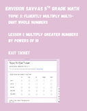 Topic 3-1 Exit Ticket | Google Forms | 5th Multiplication | Savvas/enVision