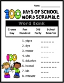 100th Day of School Word Scramble