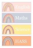 Visual Daily Timetable - Rainbows