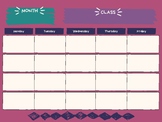 Pink Planning Calendar