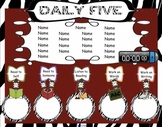 Daily Five Zebra Themed Assignments Interactive Smartboard