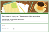 Classroom Observation Form-Emotional Support
