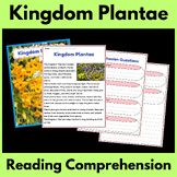 Kingdom Plantae Reading Comprehension Activity Pages l Informational Passage