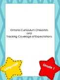 Gr. 1 Ontario Language Curriculum Checklists & Tracking Coverage of Expectations