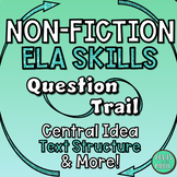 Non-Fiction Reading Skills ELA Question Loop and Middle School Trail Game