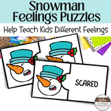 Snowman Emotions Matching Puzzles For Preschool and Kindergarten
