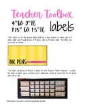 Teacher Toolbox Labels in Yellow