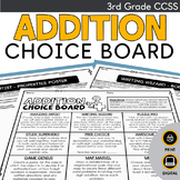 3rd Grade Math Skills Assessment Addition Choice Board Math Performance Tasks