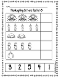 Thanksgiving Cut and Paste 1-5 and 6-10