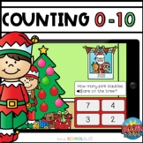 Kindergarten Christmas Math Boom Cards Number Counting to 10 | Distance Learning