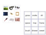 L044 (GOOGLE): consonant blends (Montessori blue) word mats with images