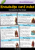 Constantine the Great | Knowledge card index | Flash Cards | Politics | English