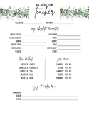 All About Your Teacher - Greenery
