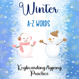 Winter Keyboarding A-Z Words - Winter Typing Activity