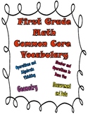 First Grade Common Core Math Word Wall