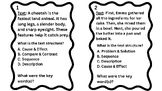 16 Text Structure Task Cards with Answer Key