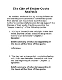 The City of Ember Quote Analysis Activity