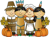 Thanksgiving Pilgrims 3 PDFs poster print & assembly 19x13, 28x20, 36x27