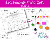 Shapes Printable Mobile Craft | Scissor Skills, Fine Motor Skills