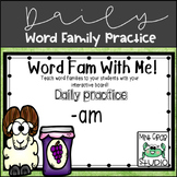 -am Word Family Interactive Daily Practice