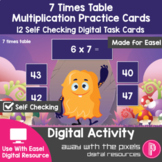 7 Times Table Multiplication Fact Practice Drills Self Checking Easel Activity 