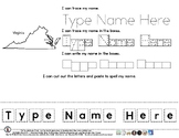 Virginia - Name Tracing Cutting & Coloring Editable Sheet #60CentFinds - 1 Pg