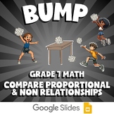 Compare Proportional & Non Relationships BUMP Math Game | No Prep Grade 7 Review