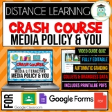 Crash Course Media Literacy #9 Media Policy & You Google Forms Quiz Worksheets