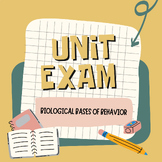 Unit Exam (M/C, AAQ) | Biological Bases of Behavior (NEW FORMAT)