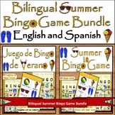Bilingual Summer Bingo Game Bundle: English and Spanish/BilingÂ¨Â¹e de Bingo Verano