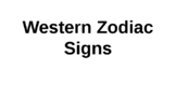 zodiac signs / signes zodiaque ppt