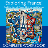 Exploring France: Learn French History Culture & Geography Interactive Workbook