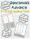 3rd Grade Benchmark Advance c2022 Spelling Tests Year-long Bundle!
