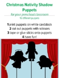 Christmas Nativity Shadow Puppets, preschool Christmas, Nativity activity
