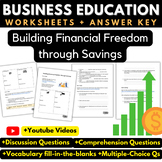 Business Ed: Building Financial Freedom F.I.R.E. Lesson Worksheets + Answer Key 