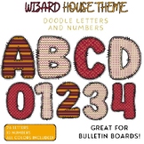 Wizard House Doodle Letters and Numbers for Bulletin Boards