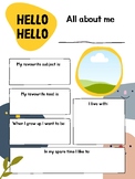 "All About Me" Meet-the-Student Poster/Handout