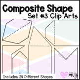 Composite Shape Set 3 Clip Art for Middle School & High School Math