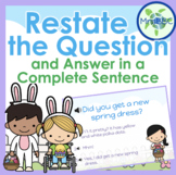 Answering in a Complete Sentence by Restating the Question  Digital Boom Cards?