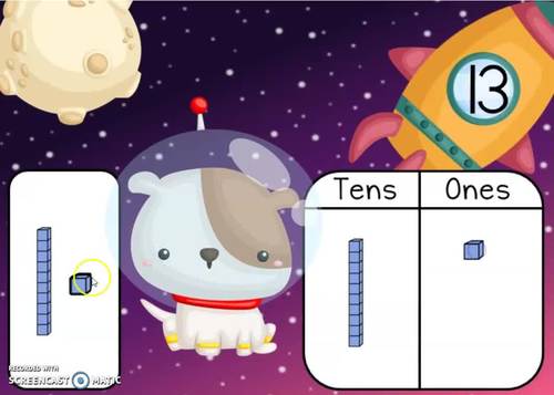 Counting to 20 Base ten block Boom Cards distance learning