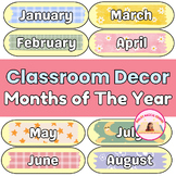 Classroom Decor Months of The Year Washi Tape Theme Printable