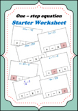 One-step equations -  Coloring in starter exercise