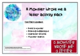 A Monster wrote me a letter activity pack