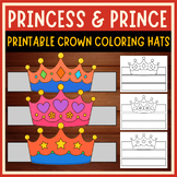 Princess and Prince Crown Craft | Black-and-White Coloring Headbands For Kids