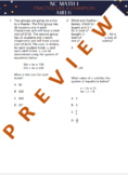 NC Math 1 EOC Review: A-REI.6   "Practice Like a Champion"        12 MC Item Set