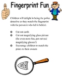 Fingerprint Fun:  Community Helpers, Police, Visual Discrimination