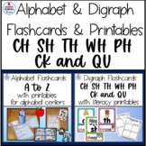 BUNDLE! Alphabet And Digraph Flashcards Posters Printables Literacy ...