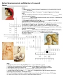 3 Italian Renaissance Crossword Puzzles: Arts & Lit, Geog., Politics - w Answers