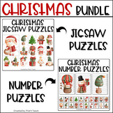 Christmas BUNDLE - JIGSAW puzzles and NUMBER puzzles